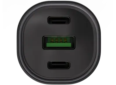 Chargeur allume-cigare 3 ports (2x USB-C + 1x USB-A)